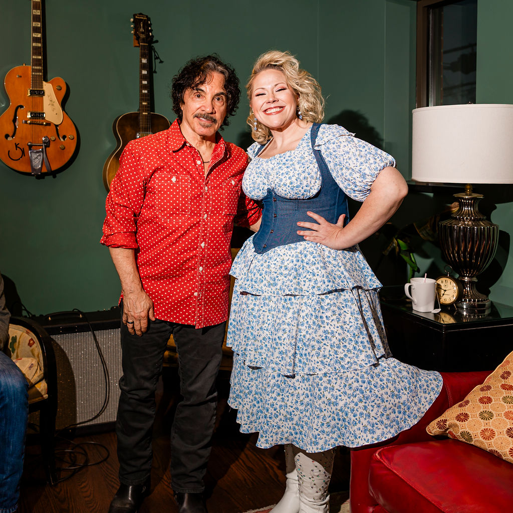 John Oates and Heidi Parton backstage at Franklin Theatre, 2025