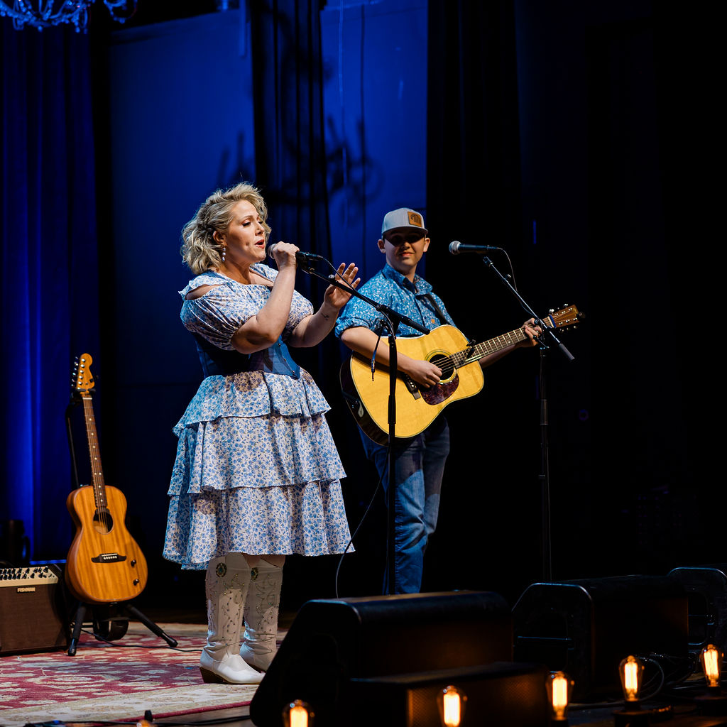 Heidi Parton performing on the Franklin Theatre stage, 2025