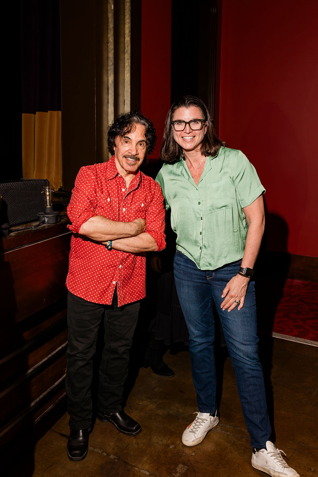 John Oates backstage at Franklin Theatre, 2025